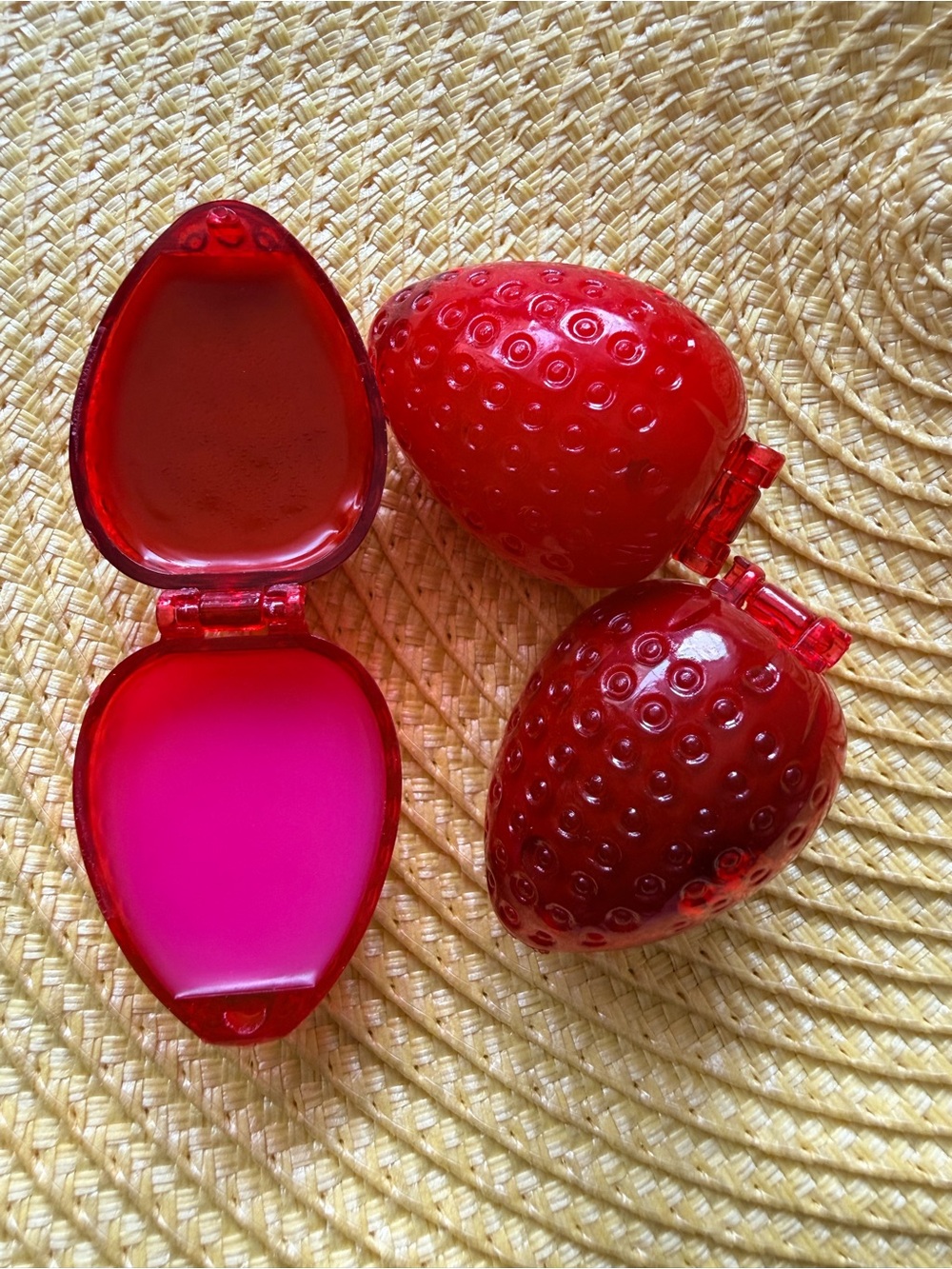 Vintage Red Strawberry Lip Gloss Pods